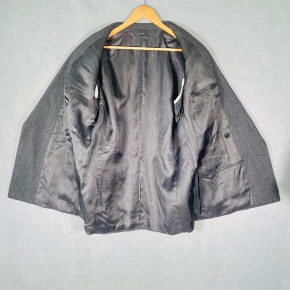 Vintage Canali x Barneys Blazer Mens 40R Gray Wool Double Breasted Jacket - Picture 5 of 14